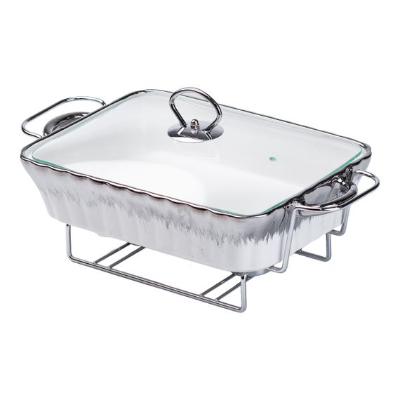 Марміт 1,5 л прямокутний порцелянаовий марміт з підігрівом HP1020 | Зображення 1