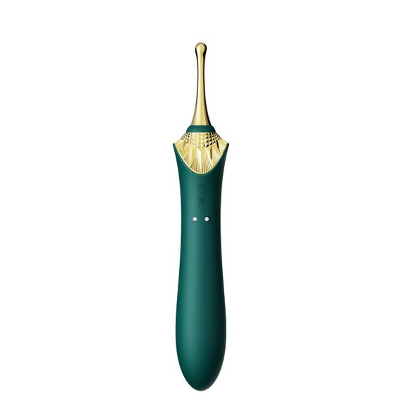 Мультифункциональный вибратор Zalo — Bess 2 Turquoise Green, 4 насадки, подогрев | Зображення 9