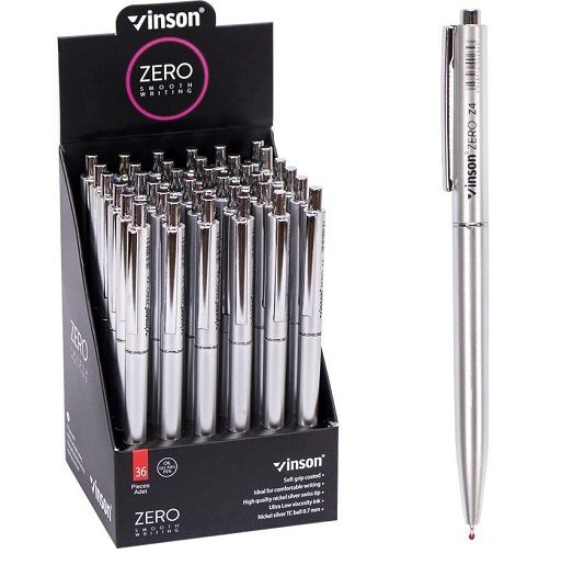 Ручка автоматична ZERO Z4/C 37084 Vinson Fashion 0,7мм, кулькова синя, ціна за 1штуку (6900067370846)