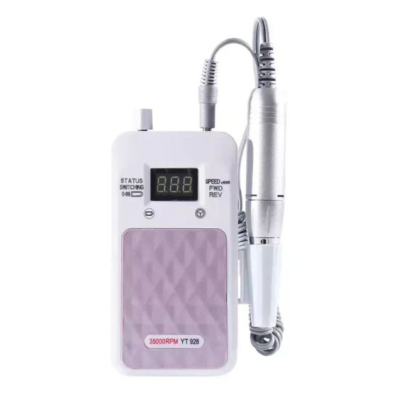 Портативний фрезер для нігтів Nail Drill YT-928 акумуляторний з індикатором заряду на 35 000 оборотів | Зображення 5