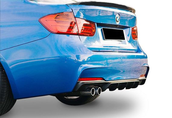 Задній дифузор DPT V-5 (для M-Performance, чорний глянець) для BMW 3 серія F-30/31/34 2012-2019 рр | Зображення 1
