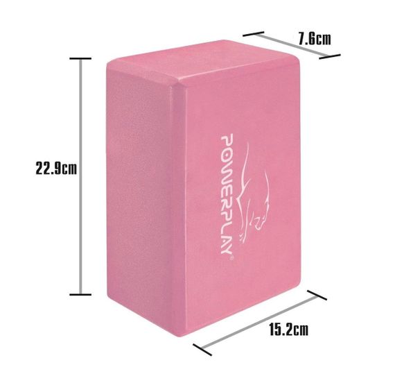 Блок для йоги PowerPlay 4006 Yoga Brick Рожевий | Зображення 1