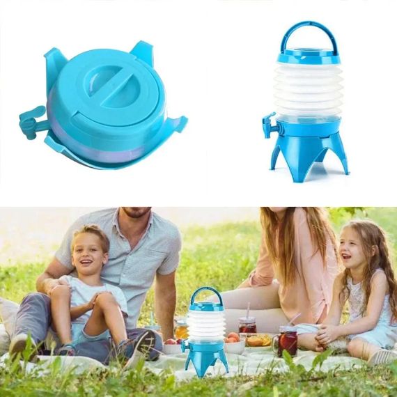 Відкритий складний диспенсер для напоїв пластиковий портативний для пікніків на відкритому повітрі | Зображення 1