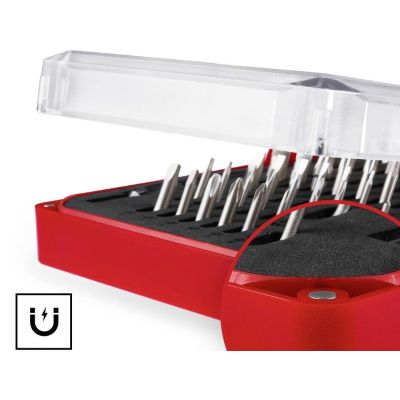 Набор бит Einhell 33шт,HEX, PH, RIBE, SL, Spline, Torx, 28мм, кейс (115010) | Зображення 6