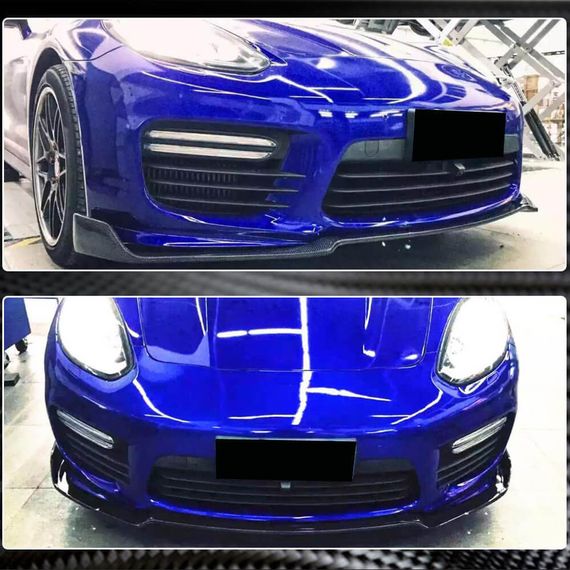 Накладка на передній бампер Lip V2 (для Turbo/Turbo S/GTS) для Porsche Panamera 2009-2016 рр | Зображення 3