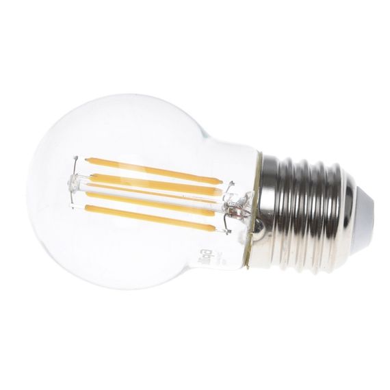 Лампа филаментная LED 4W E27 COG WW G45 220V | Зображення 3
