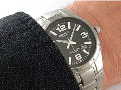 Стальные мужские наручные часы Casio оригинал Япония Edifice EF-125D-1AVEG со стальным браслетом | Зображення 2