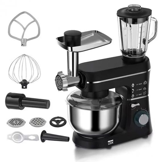 Комбайн блендер тістомісильник, Міксер тістоміс для дому, Тістомісильник з насадкою для пасти WS-39 | Зображення 2