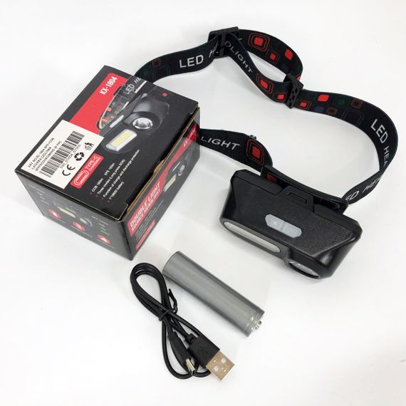 Налобний світильник для точних робіт 1804-XPE+COB, Ліхтар на лоб для риболовлі Police AW-89