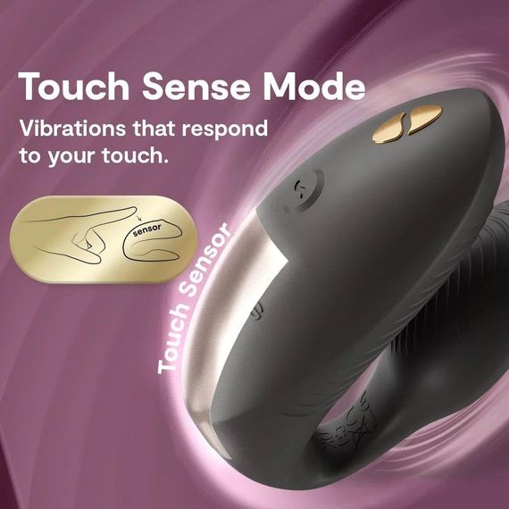 Вібратор для пар We-Vibe Chorus Pro Satin Black з пультом і додатком, чорний Sex Aura | Зображення 8