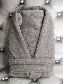 Халат чоловічий+рушник (50х90см) Pupilla Mila Moss2 Махра