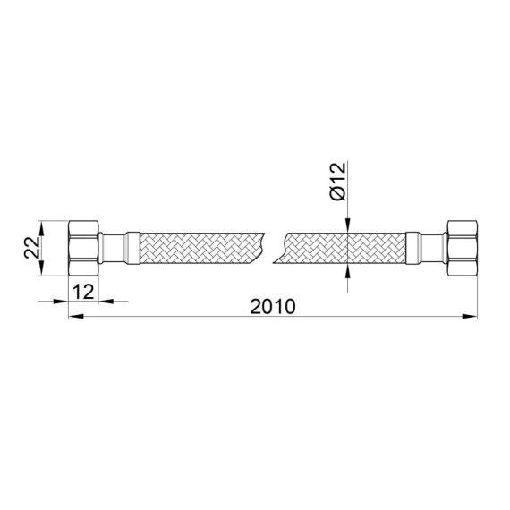 Гнучка підводка для води Thermo Alliance Standart 200 см ГГ SD397W200 | Зображення 1