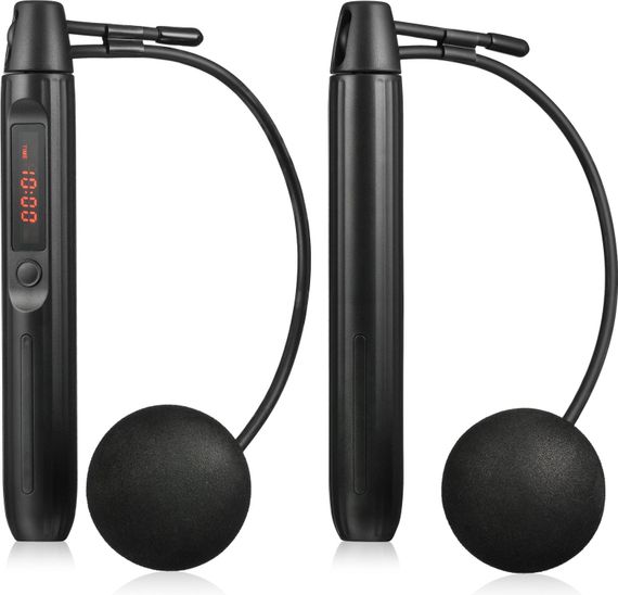 Розумна скакалка Gymtek Smart з дисплеєм і Bluetooth чорна