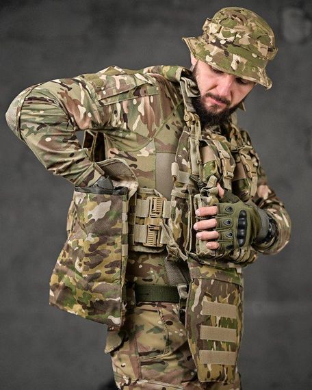 Плитоноска 4 быстрых сброса  Cordura мультикам ВТ7929 | Зображення 6