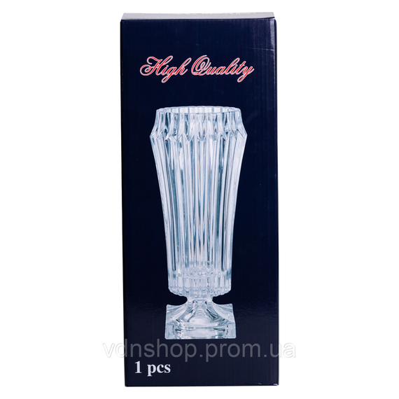 Ваза для квітів кругла 34.5 см скляна декоративна ваза з товстого скла 1.8 л HP-19-141 | Зображення 5