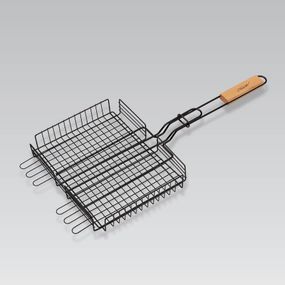 Решетка-гриль Maestro MR-1002, 25×30×5 см для мангала и барбекю с деревянной ручкой