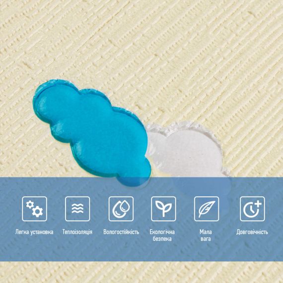 Панель стінова 3D 700*700*4mm зірки та місяць на бежевому фоні (D) Sticker Wall SW-00001971 | Зображення 3