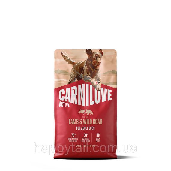 Беззерновой сухой корм Carnilove Active Lamb & Wild Boar для активных собак ягненок и дикий кабан 4 кг