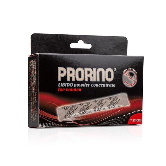 Збудливий порошок для жінок ERO PRORINO black line libido powder concentrate (в упаковці 7 шт стиків по 5 гр) | Зображення 1