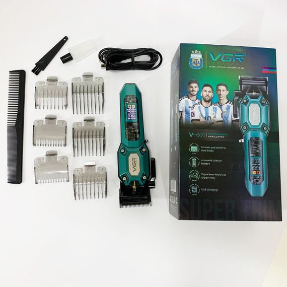 Акумуляторна машинка для стрижки VGR V-600. Колір: зелений | Зображення 8