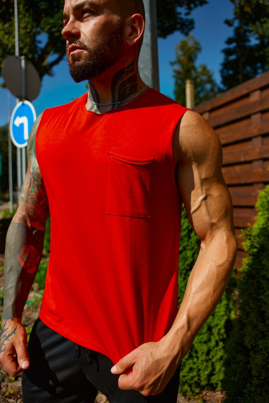 Майка abc красный S M