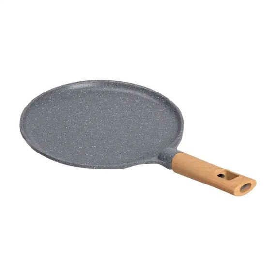 Алюмінієва сковорода для млинців з мармуровим антипригарним покриттям Ø 24 см, товсте дно MGC сірий HP-4-428G | Зображення 2