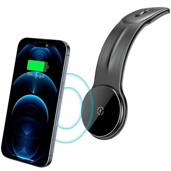 Автотримач з БЗП Acefast D21 Magnetic Wireless Charging 15W Black | Зображення 2
