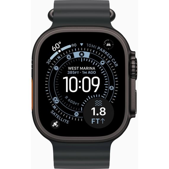 Смарт-годинник Apple Watch Ultra 3 GPS + Cellular 49mm Black Titanium Case with Black Ocean Band (MF0J4QP/A) | Зображення 1