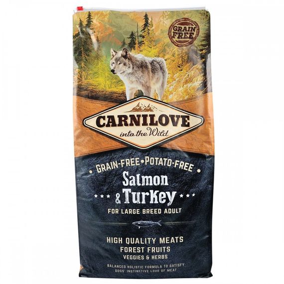 Корм сухий Carnilove Adult Large Breed Salmon and Turkey для дорослих собак великих порід вагою від 25 кг з лососем та індич | Зображення 2
