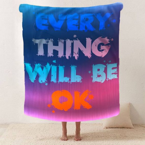 Плед 3D мотиваційний EVERY THING WILL BE OK 12824 160х200 см | Зображення 1