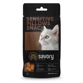 Ласощі для котів з чутливим травленням Savory Cats Snacks Pillows Sensitive, 60 гр