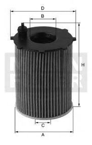 Фільтр масляний двигуна PSA 1.6 BlueHDI 14- (вир-во MANN) MANN-FILTER HU7033Z на PEUGEOT PARTNER c бортовой платформой/ходовая часть