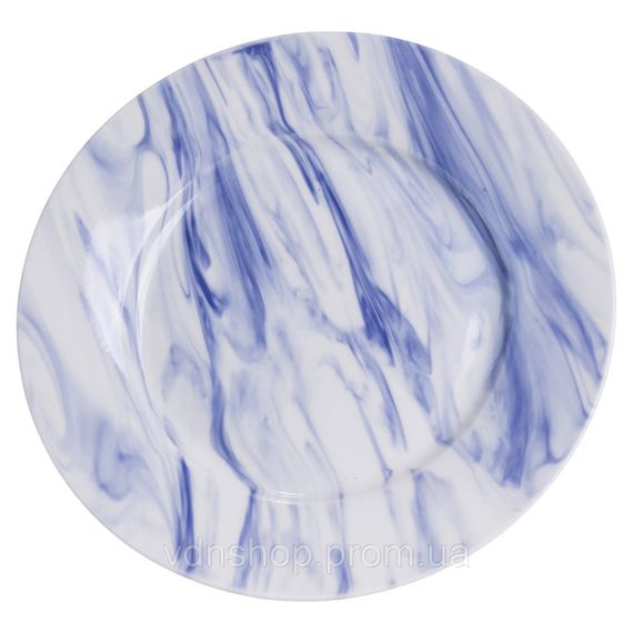 Столовий набір посуду тарілок і чашок 16 предметів на 4 особи Marble Clara порцеляновий Синій MD-16-3B | Зображення 5