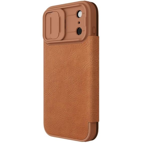 Шкіряний чохол-книжка Nillkin Qin Pro Camshield для Apple iPhone 17 Pro (6.3") Brown