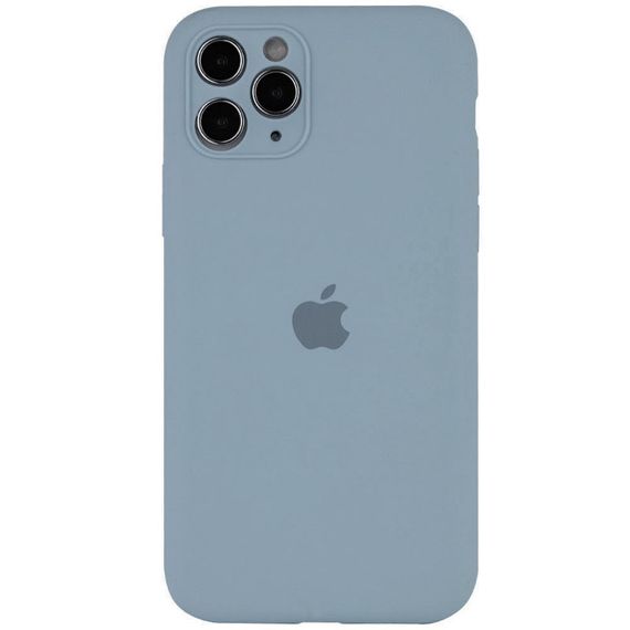 Чехол Silicone Case Full Camera Protective (AA) для Apple iPhone 12 Pro Max (6.7") Голубой / Sweet Blue
