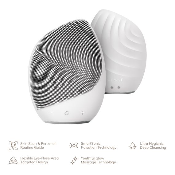Електронна ультразвукова щітка для обличчя GESKE Sonic Facial Brush 5в1 white | Зображення 1