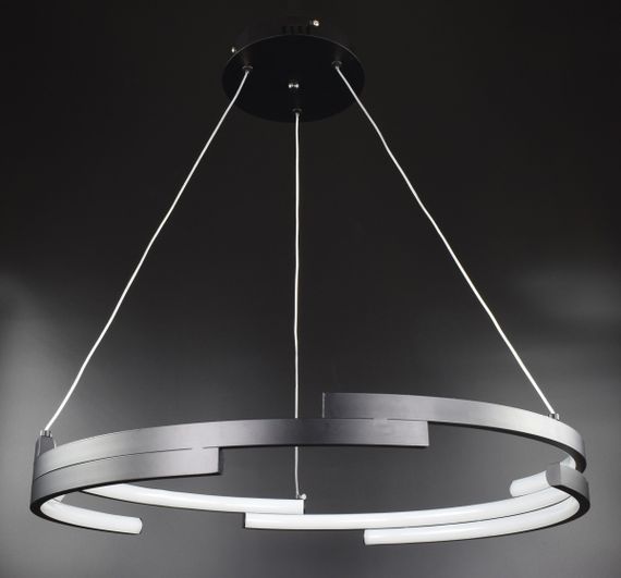 Люстра світлодіодна підвісна LED світильник для квартири на стелю лед 26905 Чорний 30-150х56х56 см.