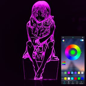Акриловий світильник-нічник керування з телефона Кемма Кодзуме 2 (Kozume Kenma) tty-n000806