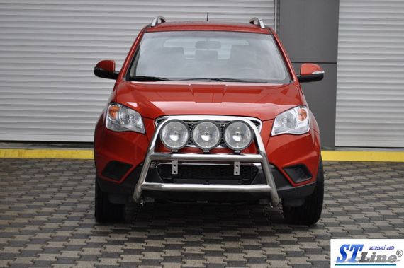 Кенгурятник WT018 (нерж.) для SsangYong Korando 2010-2019 | Зображення 3