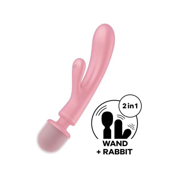 Універсальний вібромасажер Satisfyer Triple Lover, рожевий | Зображення 1