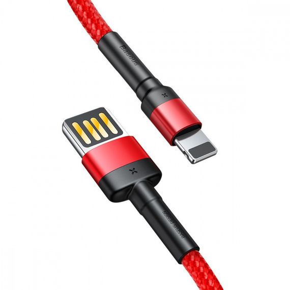 Кабель Baseus Cafule Lightning Special Edition 2.4A (1m), Красный, 1.0 м | Зображення 6