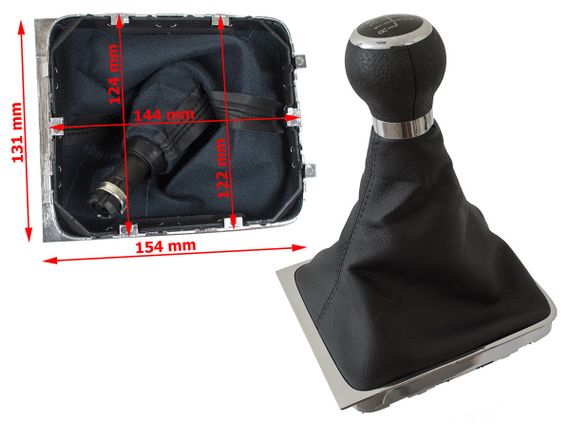 VOLKSWAGEN Passat B6 (05-10) ручка КПП переключение передач + чехол с рамкой 6-ти ступка, Пассат Б6 | Зображення 1