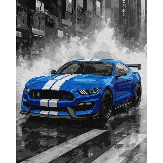 Картина по номерам "Синяя гонка" ©art_selena_ua KHO5162, 40х50 см