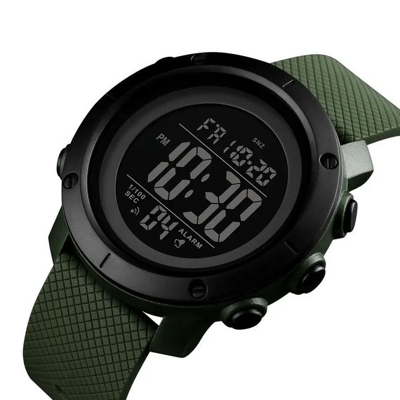 Годинник наручний чоловічий SKMEI 1426AGBK ARMY GREEN-BLACK, годинник наручний чоловічий. EC-384 Колір: зелений | Зображення 2