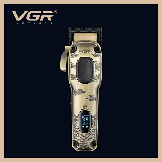Аккумуляторная машинка для стрижки VGR V-027, 8 насадок, 7000 RPM, 2600 mAh, LED дисплей | Зображення 2