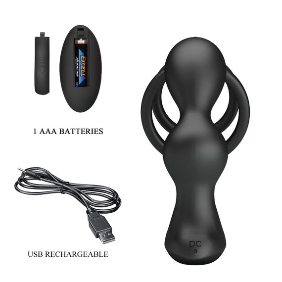 Анальна пробка з ерекційним кільцем - Mr Play Remote Control Vibrating Prostate Massager Sex Aura | Зображення 8