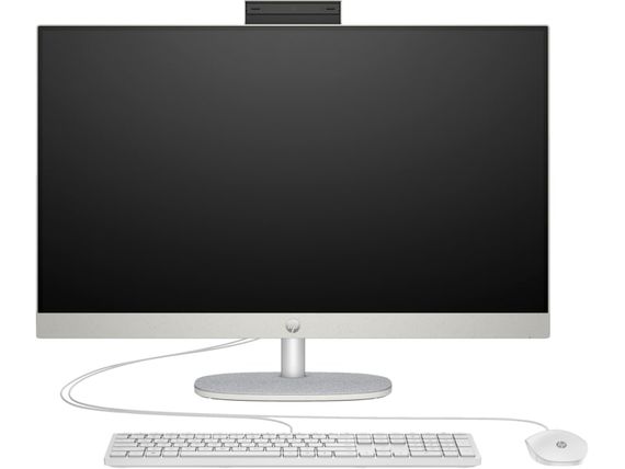 Комп'ютер персональний моноблок HP  All-in-One 27' FHD IPS AG, Intel i5-1335U, 16GB, F512GB, UMA, WiFi, кл+м, DOS, білий (AR0N5EA)