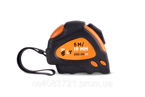 Рулетка LT магнитная PROSERIES с прорезиненным корпусом автостоп 2 фиксатора 5 м х 19 мм (0102-519)