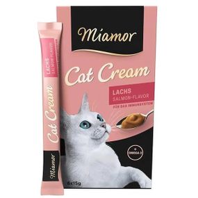 Жидкие лакомства для котов с лососем Miamor Cream Lachs, 15 гр х 6 шт