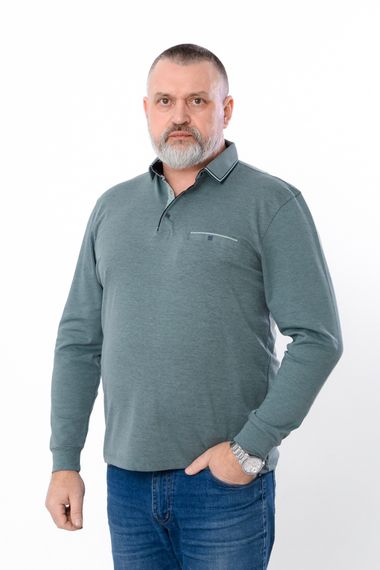 Поло з довгим рукавом чоловіче Носи своє XL Зелений (p-16542-191346) | Зображення 3